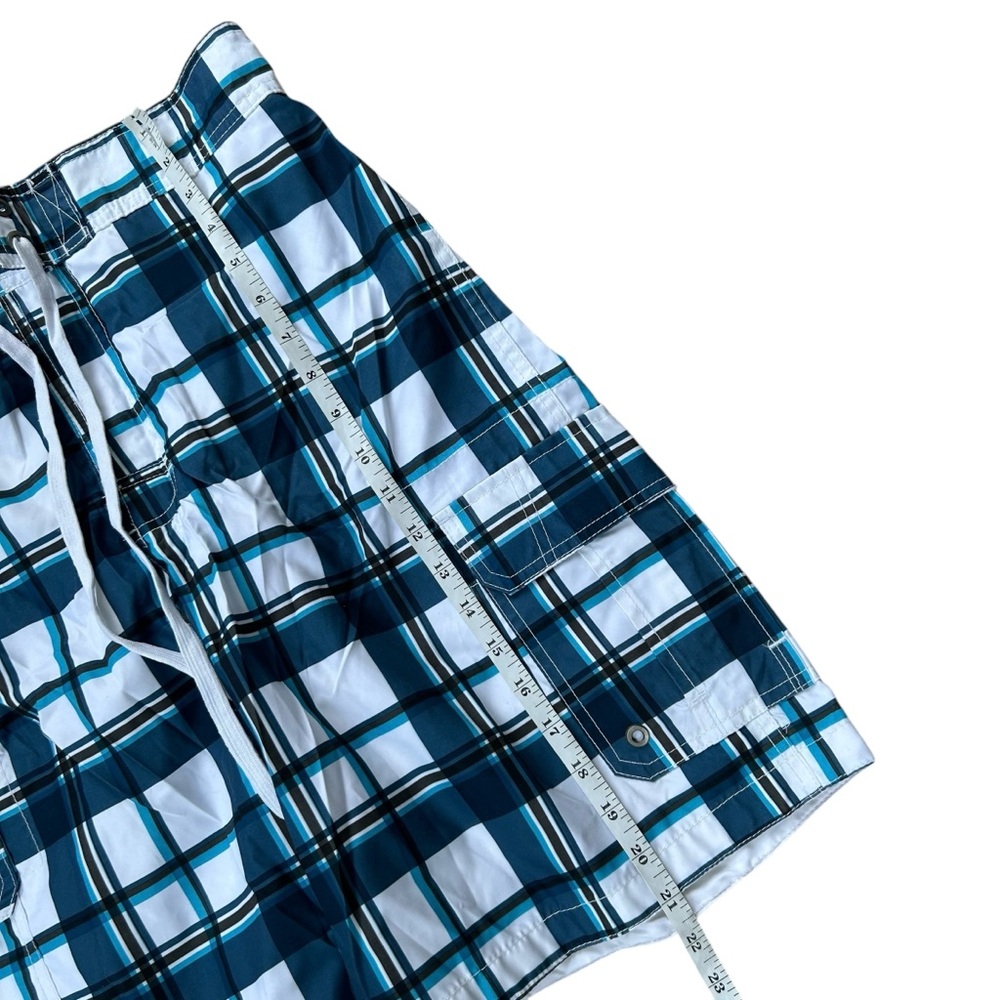 Merona Men’s Cargo Swimming Plaid Trunks Size M - Picture 6 of 6
